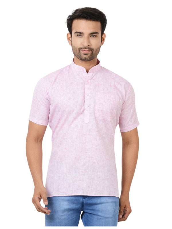 100% Cotton Short Kurta in Pink