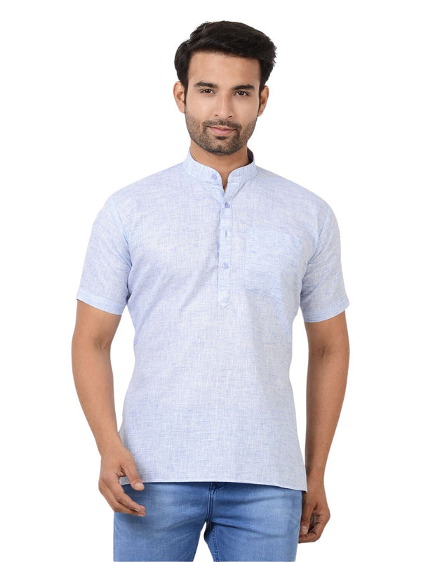 100% Cotton Short Kurta in Blue