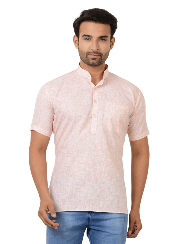 100% Cotton Short Kurta in Orange