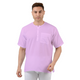Maharaja Pure Cotton Straight Short Kurta in Pink for Men [MSHK037]