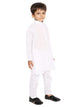 Maharaja Kids Pure Cotton Self Design White Kurta Pyjama Set for Boys [MSKKP038]