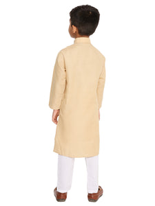 Maharaja Khakhi Cotton Blend Kurta Pyjama Set for Boys [MSKKP1113]