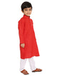 Maharaja Red Cotton Blend Kurta Pyjama Set for Boys [MSKKP1114]