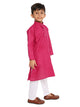 Maharaja Dark Pink Cotton Blend Kurta Pyjama Set for Boys [MSKKP1123]
