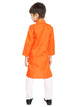 Maharaja Orange Cotton Blend Kurta Pyjama Set for Boys [MSKKP1126]