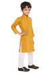 Maharaja Ocher Cotton Blend Kurta Pyjama Set for Boys [MSKKP1129]