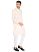 Maharaja Magic Cotton Solid Kurta And Pyjama set in Peach for Men [MSKP1107]