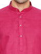 Maharaja Magic Cotton Solid Kurta And Pyjama set in Dark Pink for Men [MSKP1123]