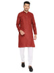 Maharaja Magic Cotton Solid Kurta And Pyjama set in Maroon for Men [MSKP1128]