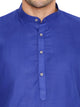 Maharaja Magic Cotton Solid Kurta And Pyjama set in Royal Blue for Men [MSKP1133]