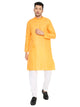 Maharaja Magic Cotton Solid Kurta And Pyjama set in Marigold for Men [MSKP1141]