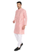 Maharaja Banarasi Silk Kurta in Pink for Men [MSKurta1176]