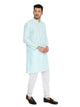 Maharaja Banarasi Silk Kurta in Blue for Men [MSKurta1178]