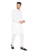Maharaja Georgette with Sequence Embroidery Kurta in White for Men  [MSKurta1180]