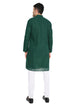 Maharaja Georgette with Sequence Embroidery Kurta in Dark Green for Men  [MSKurta1182]