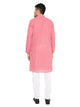 Maharaja Georgette with Sequence Embroidery Kurta in Pink for Men  [MSKurta1186]