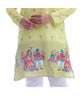 Maharaja Magic Cotton Navratri Print Green Kurta for Men [MSKurta212]
