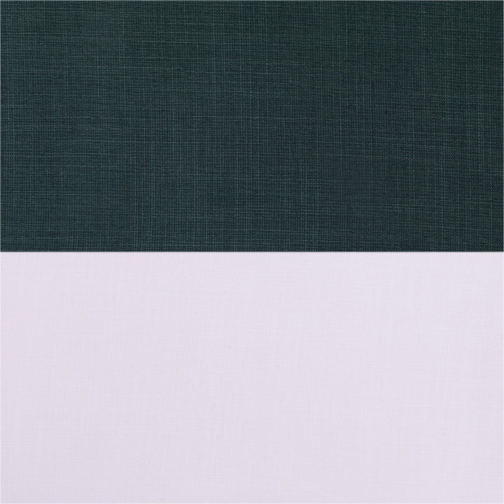 Top view of dark green kurta and white pyjama fabric from the Unstitched Magic Cotton Dark Green Kurta Fabric Set, perfect for DIY ethnic outfits.