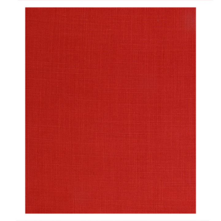 Close-up of red Magic Cotton Kurta Fabric showcasing fine weave texture, perfect for breathable summer wear.