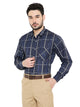 Maharaja Men's Slim Fit Checkered Shirt in Blue[MSS118]