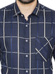 Maharaja Men's Slim Fit Checkered Shirt in Blue[MSS118]