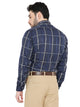 Maharaja Men's Slim Fit Checkered Shirt in Blue[MSS118]