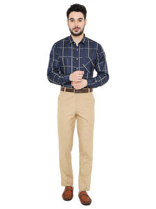 Maharaja Men's Slim Fit Checkered Shirt in Blue[MSS118]