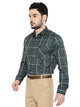 Maharaja Men's Slim Fit Checkered Shirt in Green[MSS119]