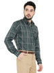 Maharaja Men's Slim Fit Checkered Shirt in Green[MSS119]