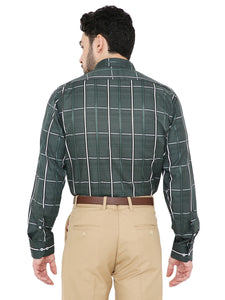 Maharaja Men's Slim Fit Checkered Shirt in Green[MSS119]