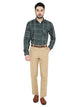 Maharaja Men's Slim Fit Checkered Shirt in Green[MSS119]