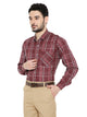 Maharaja Men's Slim Fit Checkered Shirt in Red[MSS120]