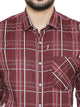 Maharaja Men's Slim Fit Checkered Shirt in Red[MSS120]
