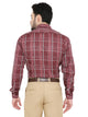 Maharaja Men's Slim Fit Checkered Shirt in Red[MSS120]