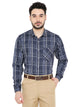 Maharaja Men's Slim Fit Checkered Shirt in Blue[MSS121]