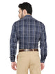 Maharaja Men's Slim Fit Checkered Shirt in Blue[MSS121]