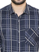 Maharaja Men's Slim Fit Checkered Shirt in Blue[MSS121]