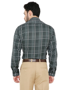 Maharaja Men's Slim Fit Checkered Shirt in Green[MSS122]