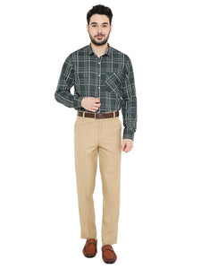 Maharaja Men's Slim Fit Checkered Shirt in Green[MSS122]
