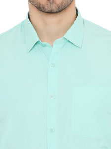 Green Solid | Slim Fit | Formal Shirt for Men [MSC7Shirt1]