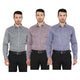 Combo of 3 Checkered Polyester Slim Fit Formal Shirts for Men [MSCombo21]