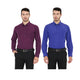 Combo of 2 Solid Polyester Slim Fit Formal Shirts for Men [MSCombo8]