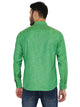 Linen Regular Short Kurta with Full Sleeves in Green for Men [MSHK011]