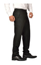 Black PolyViscose Flat Front Slim Fit Trousers [JTR2014]