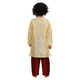 Kids Art Silk Embroidered Kurta Pyjama Set in Gold for Boys [MSKKP018]