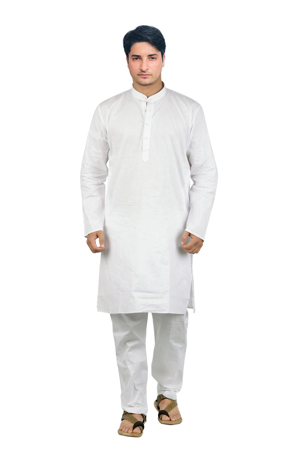 Alighari Pure Cotton Kurta in White