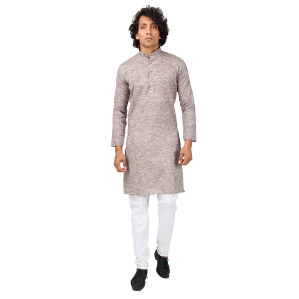 Kurta Cotton Linen Kurta in Brown