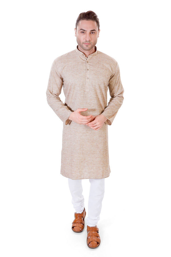 Khadi Cotton Kurta in Beige