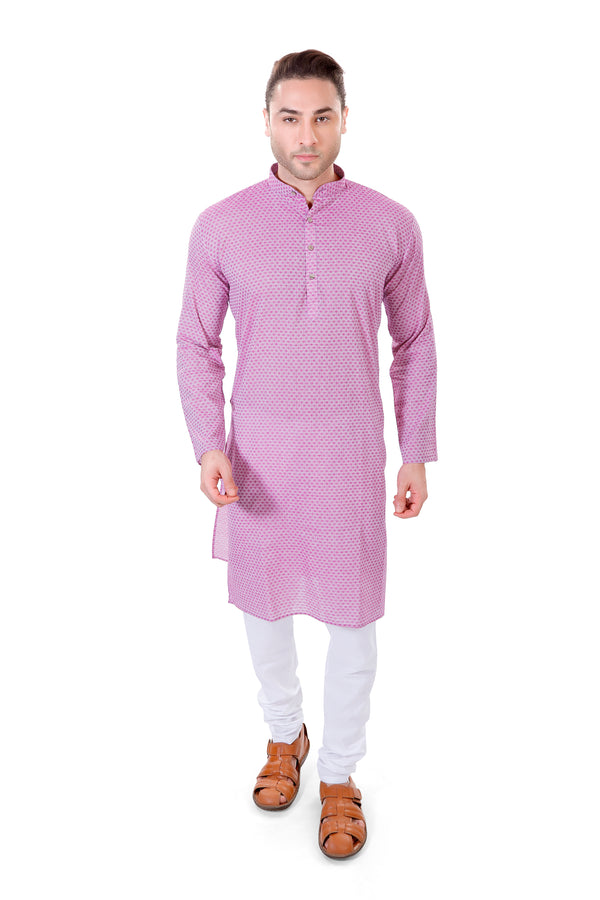 Handloom Cotton Kurta in Purple