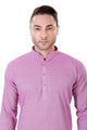 Purple Handloom Cotton Kurta Pyjama Set [MSKP057]